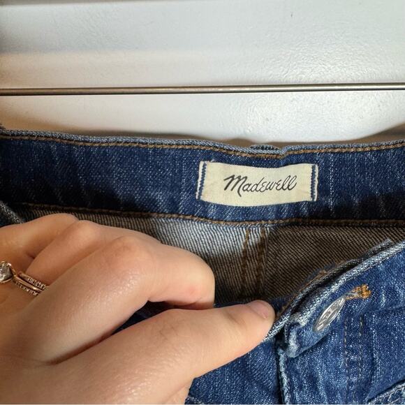 Madewell Classic Straight Jean Front Seam High Rise Bandry Dark Wash Size 31 - Picture 4 of 8